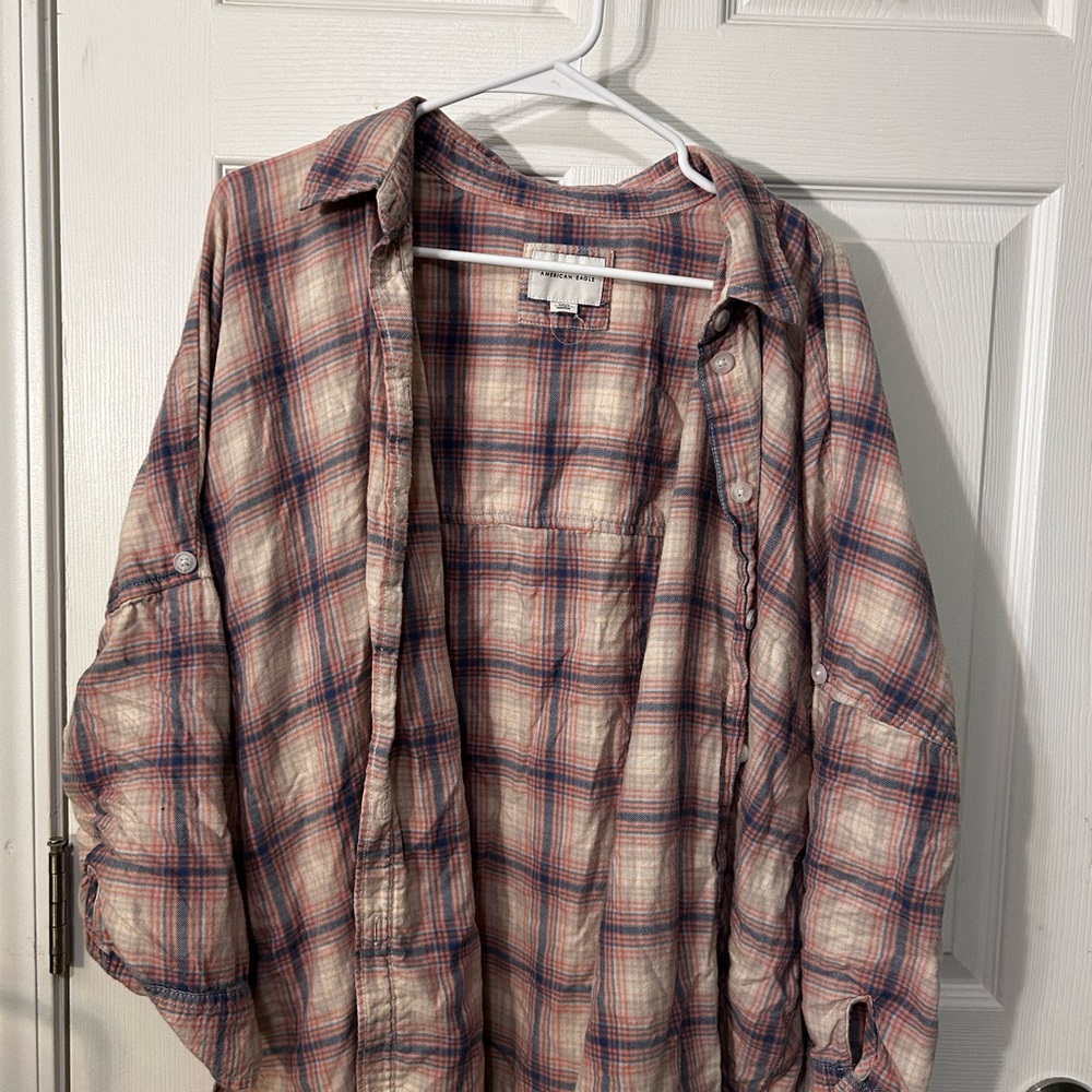 American Eagle Madewell Plaid Button-Up Shirt
